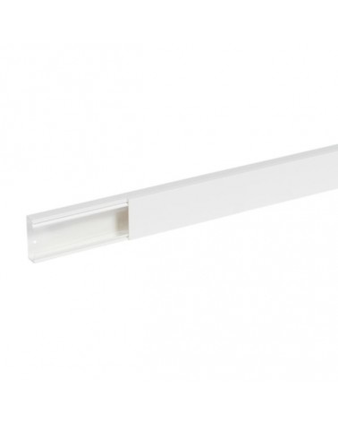 Goulotte Distribution Viadis 60X25Mm-Fond+Couvercle-1 Compart-Longueur 2M-Blanc