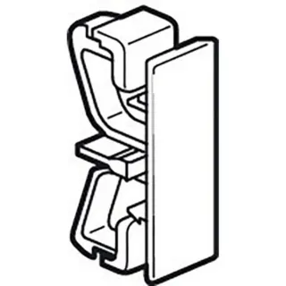 Normaclip Pour Goulotte Logix 45 - Livré Par 2 - Pvc - Blanc Artic