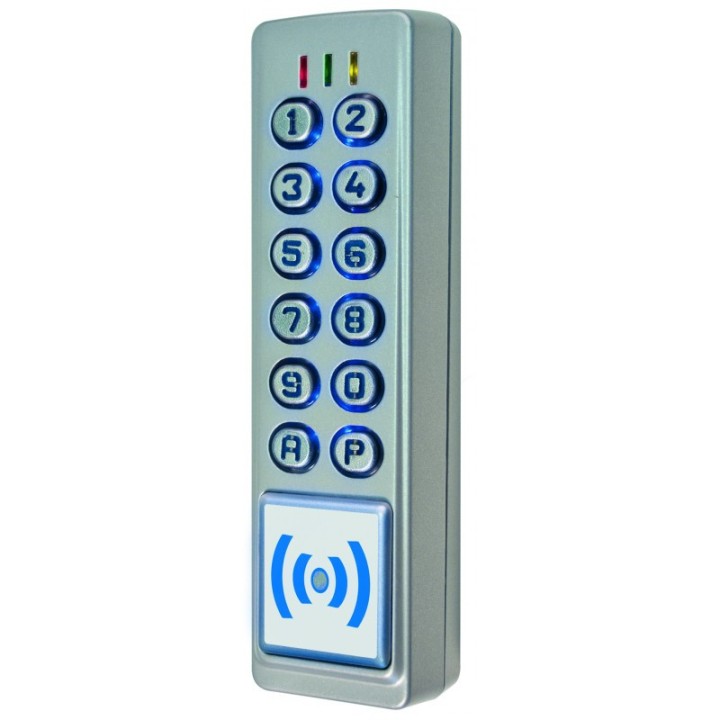Clavier WIEGAN/DATA CLOCK avec lecteur DESFIRE/MIFARE,  touches