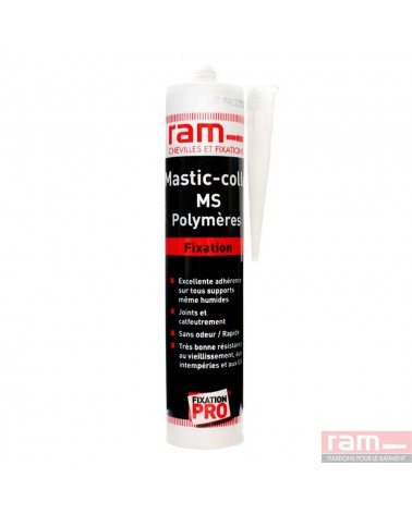 Mastic Colle Polymeres Blanc 300Ml