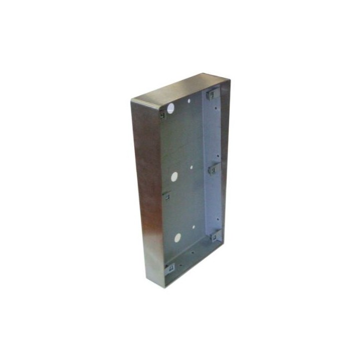 Boitier Saillie Pour Interphone Encastré 1 Bouton Audio Inox-Fin