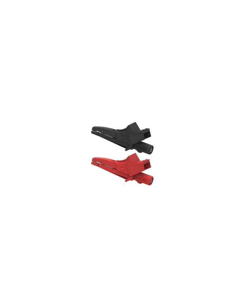 Jeu De Pinces Croco (4 Mm N+R)-1000V-Cat Iii Et 600V-Cat Iv