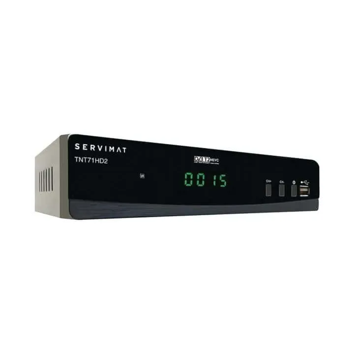 Rècepteur Tnt Hd H265 Port Usb En+Afficheur+Tlc Tv