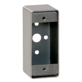 Plaque INOX étroite braille + boitier de mise en applique étroit