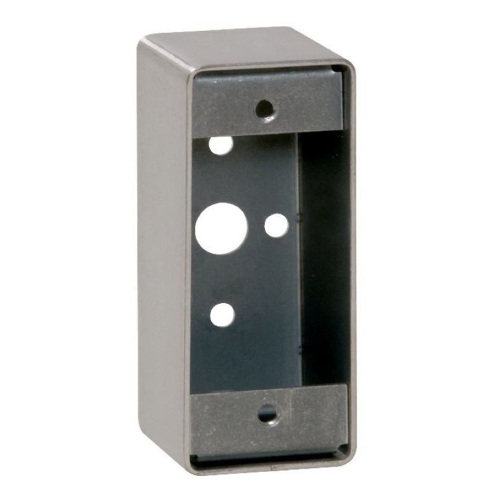 Plaque INOX étroite braille + boitier de mise en applique étroit