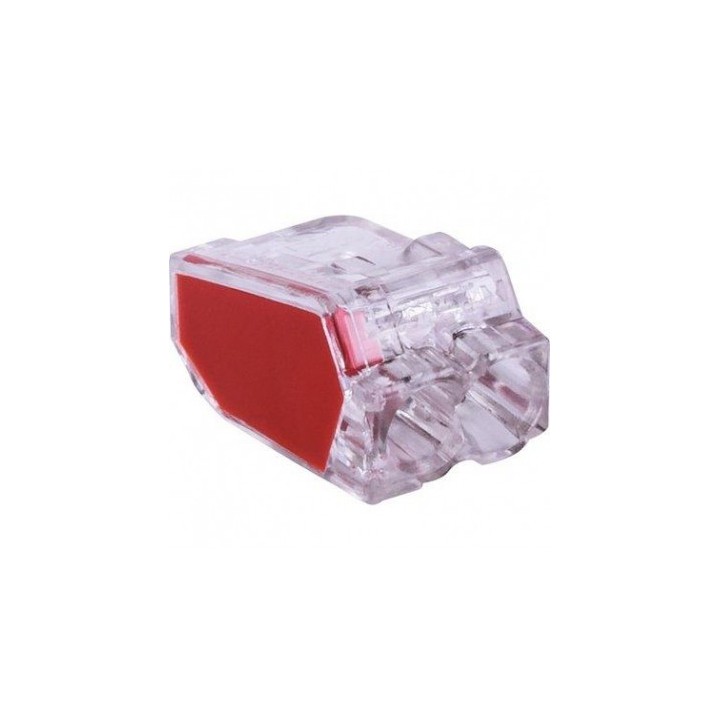 Connecteur 2 trous rouge mini (QTE 1 : LOT de 150)