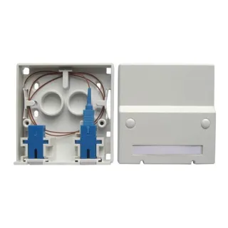 Prise Terminale Fttx 2 Ports Pour Traversees De Cloison Sc Simplex
