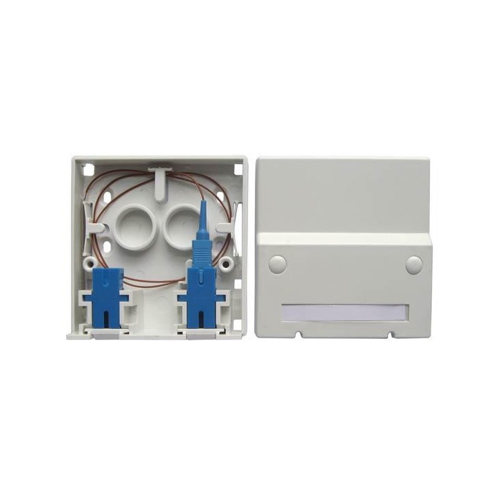 Prise Terminale Fttx 2 Ports Pour Traverse De Cloison Sc Simplex