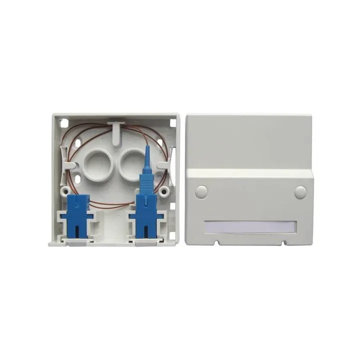 Prise Terminale Fttx 2 Ports Pour Traversees De Cloison Sc Simplex