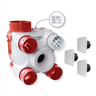 Kit Vmc À Sondes Thermo-Hygrométriques Pour L'Habitat Pavillonnaire Jusqu'À 4 S.