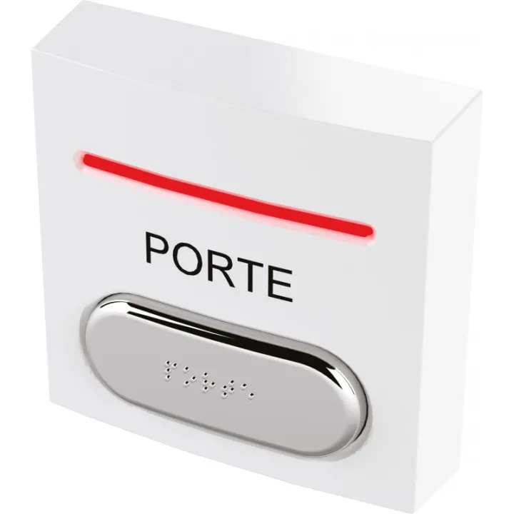 Bouton Pousso Ab No+Nc+Led Rouge Et Verte Buzzer Et Braille