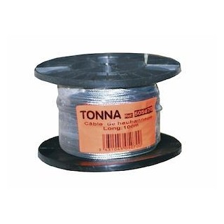 Câble de haubanage acier galvanisé Ø 2 mm en bobine de 100 m