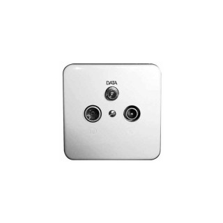 DATA 01P - Prise TV/FM/Data + plastron