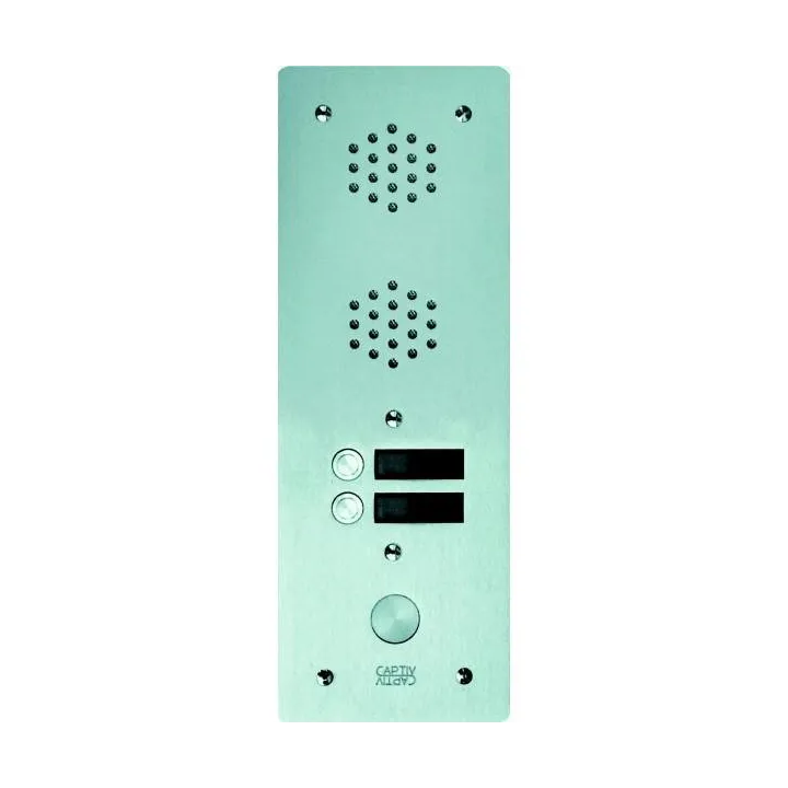 Plaque AV Alu 6Mm 1R 02Bp pour systèmes URMET