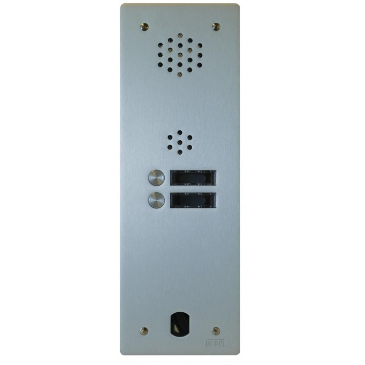 Ce produit est Plaque Audio Alu 2 Bp 2Voice Complete pour systèmes URMET