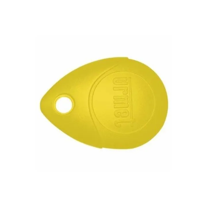 Badge Mifare 13.56 Mhz Jaune, Ip68, Antichoc Ik8, Avec Œillet Métallique