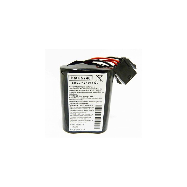 Batterie Lithium Li-Socl2- 3, 6V 3, 5Ah X2 Pour Sirène Sr740, Sr720