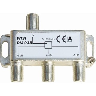 REPARTITEUR réseaux cablés 5 à 1000 MHz fiche "F"  3 directions