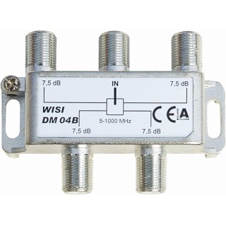 REPARTITEUR réseaux cablés 5 à 1000 MHz fiche "F"  4 directions