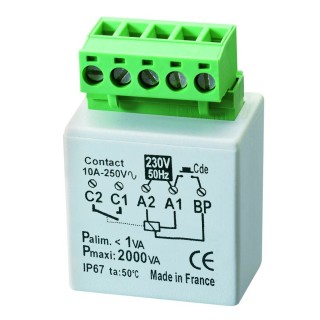 Micromodule filaire télérupteur - 2000W - Encastré