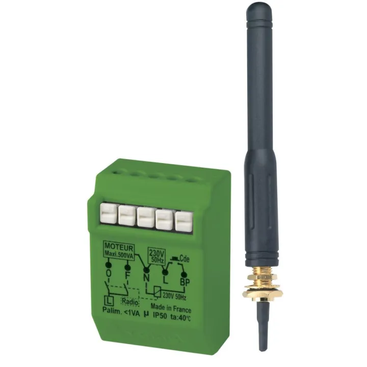 Micromodule Volet Roulantenne Encastré Radio Power Avec Antenne