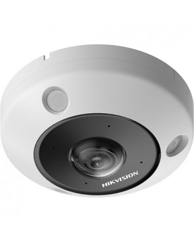 Ds-2Cd6W65G1-Ivs(1.16Mm) Panovu Deepinview Caméra Fisheye Ip 6Mp, Objectif Fixe 1.16Mm, Ip67 Ik10, Blanc