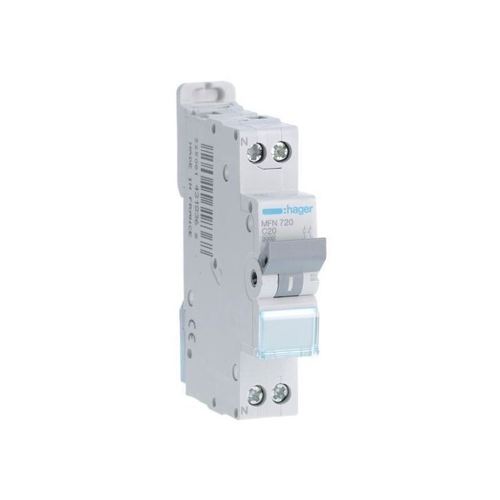 Disjoncteur 1P+N 3kA C-25A 1 Module