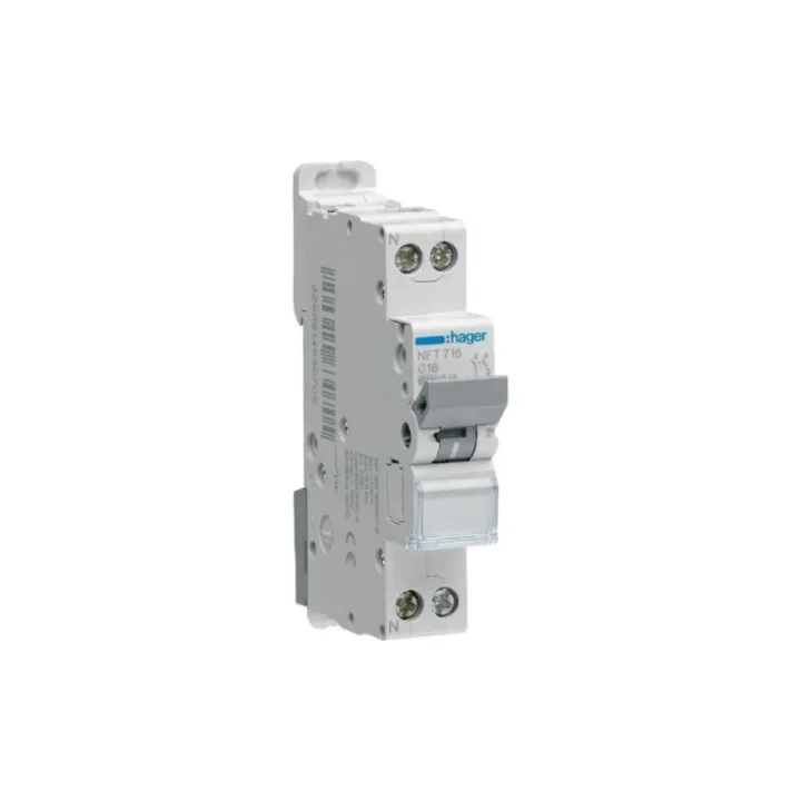 Disjoncteur 1P+N 45-6Ka Courbe C - 2A 1 Module