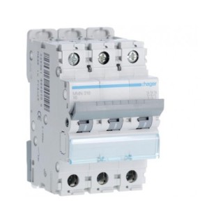 Disjoncteur magnétique 3P 20kA 16A 3 modules