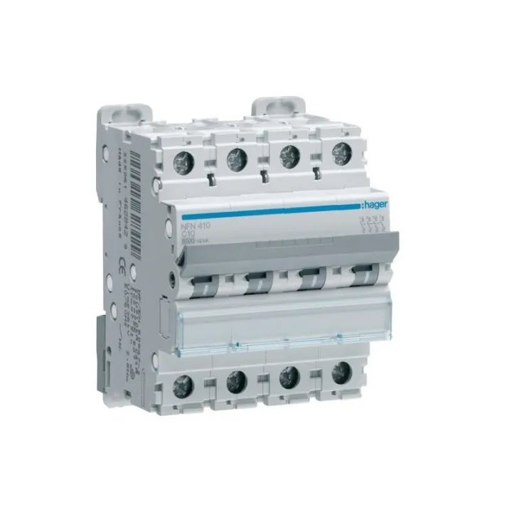 Disjoncteur 4P 6-10Ka Courbe C - 20A 4 Module