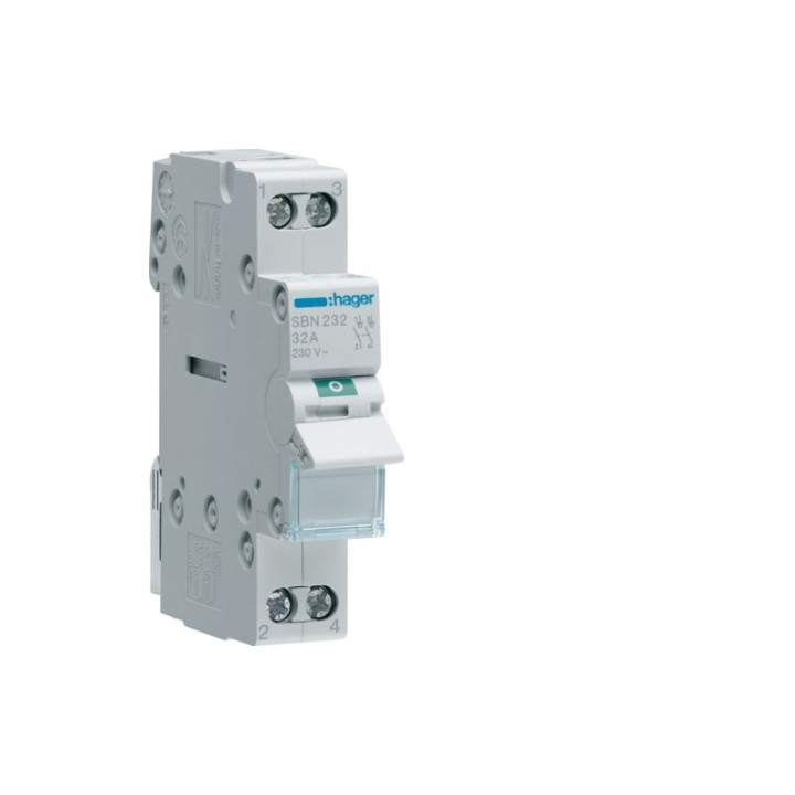 Interrupteur modulaire 2 pôles 32A