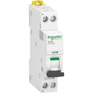Acti9 Idt40N - Disjoncteur Modulaire - 1P+N - 16A - Courbe C - 6000A/10Ka