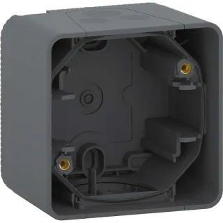 Mureva Styl - Boîte 1 Poste - Saillie - Ip55 - Ik08 - Gris