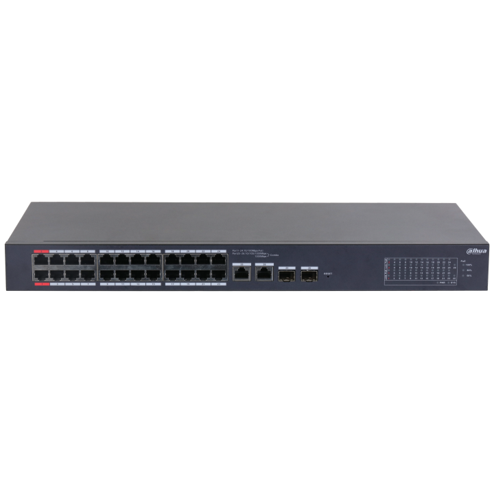 Switch Ethernet 24 Port Poe + 2 Sfp - Cloud Manageable - 375W