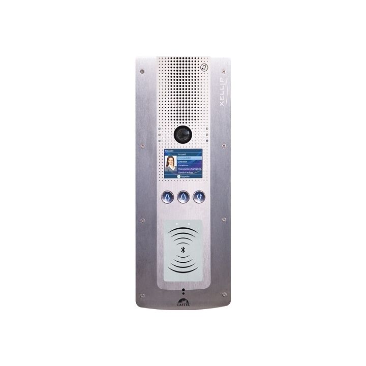 Portier Audio Vidéo Ip/Sip À Défil Phmr+Lect 13,56 Mhz Sécurisé
