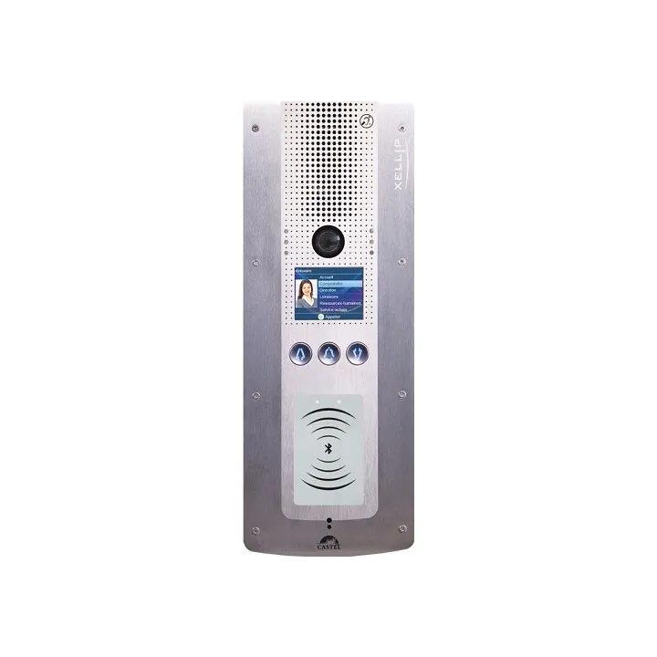 Portier Audio Vidéo Ip/Sip À Défilement Phmr Avec Lecteur 13,56 Mhz Sécurisé