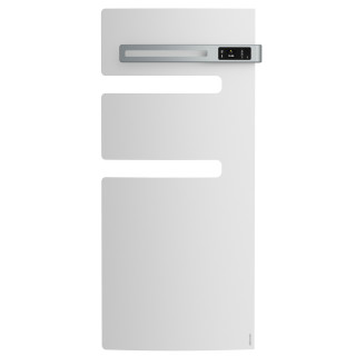 Radiateur sèche-serviettes connecté Serenis mât droite 1500W Blanc Carat