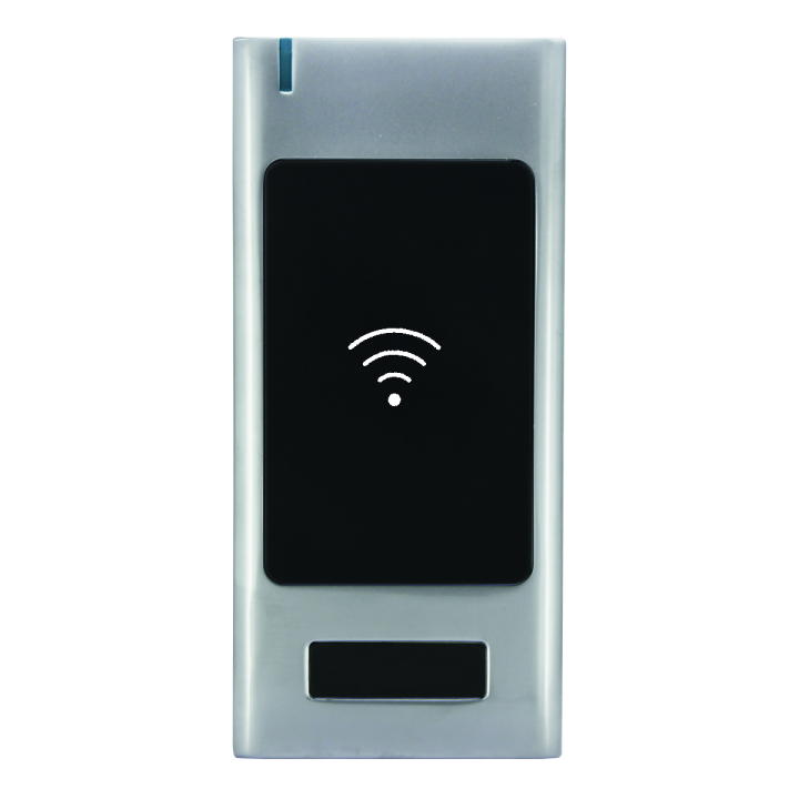 Lect. RFID AS6 Métal IP64 125 KHz EM 12/24V AC/DC 999u 2R S0 Ele
