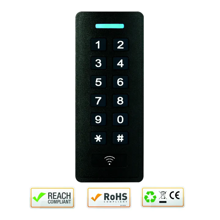 Clavier/Lecteur Rfid Ask2 Abs Ip66 125 Khz Em 12/24V Ac/Dc 999U 1R C2