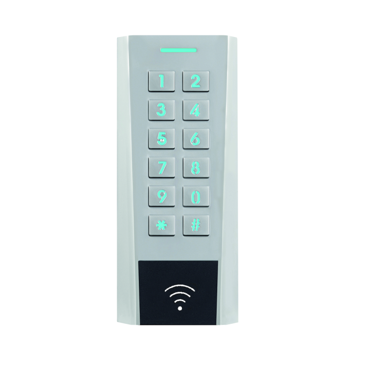 Clavier/Lecteur RFID AXK4 Métal IP66 13.56 MHz MS 12/24V AC/DC9*