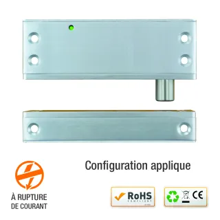 Verrou Électrique Compact Ap/Enc 5000 N Rupture 12/24V Dc Contact