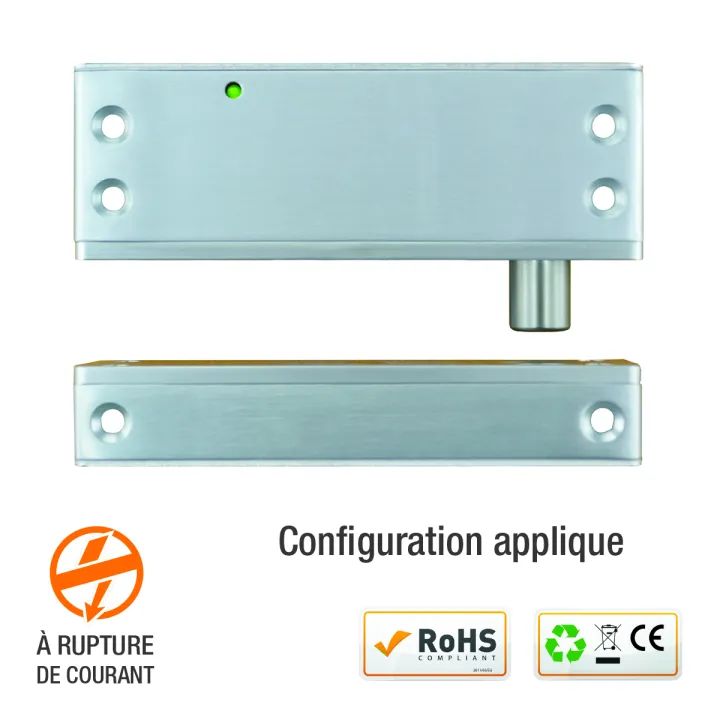 Verrou Électrique Compact Ap/Enc 5000 N Rupture 12/24V Dc Contact