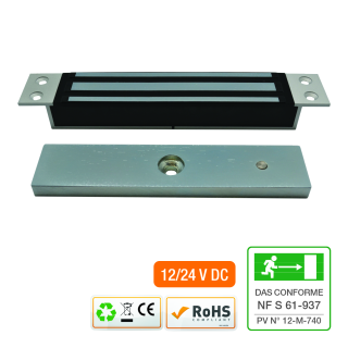 Ventouse Em A Encast 38Mm 600 Lbs 12/24V Dc Ctc Reed Nf S 61-937