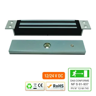 Ventouse Em Enc. 38 Mm 600 Lbs 12/24V Dc - Nf S 61-937