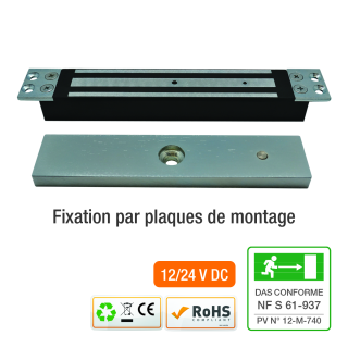 VENTOUSE EM A ENCAST 35,5MM 600 LBS 12/24V DC CTC REED NFS61-937