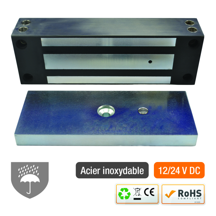 Vento Em Ip 65 Acier Inox Applique 1200 Lbs 12/24V Dc Ctc Reed