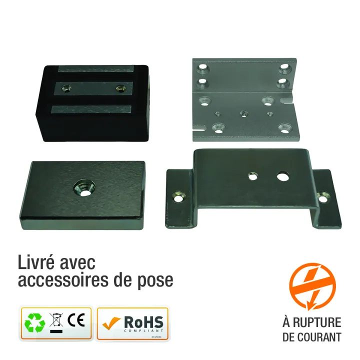 Ventouse Em Miniature Applique 170 Lbs 12V Dc Contact Hall