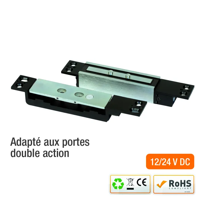 Ventouse Em À Cisaillement À Enc. 2600 Lbs 12/24V Dc Contact Hall