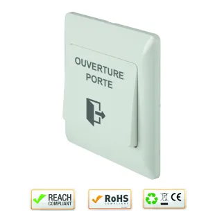 Bouton Poussoir Abs Enc 86 X 86 X 8/14 Mm Contact Inverseur Co/No/Nf