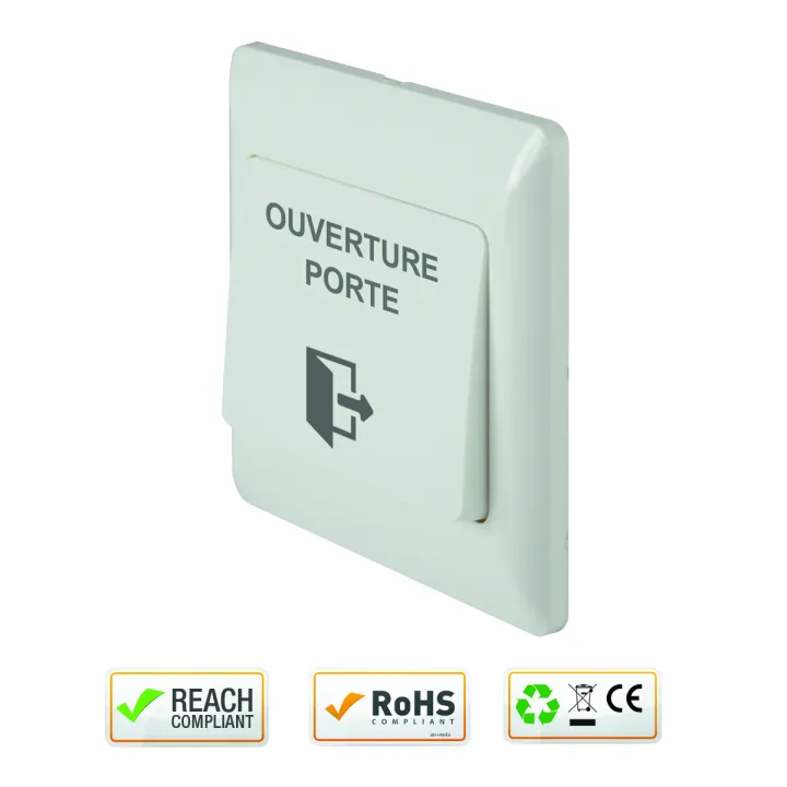Bouton Poussoir Abs Enc 86 X 86 X 8/14 Mm Contact Inverseur Co/No/Nf